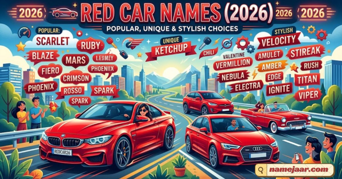 Red Car Names (2026)  Popular, Unique & Stylish Choices